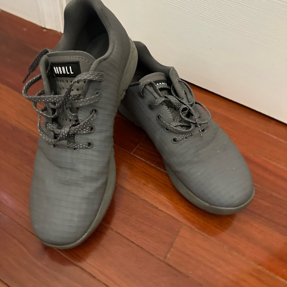 NOBULL Charcoal Gray Sneakers ripstop material and reflective